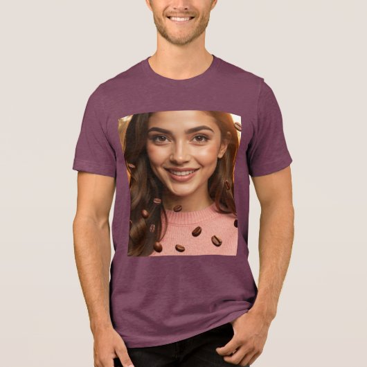 COFFEE FUN - Tri-Blend SHIRT (Voorkant)