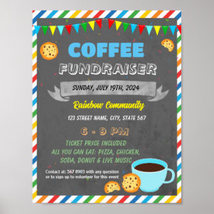 Coffee Fundraiser event sjabloon Poster