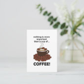 Coffee Funny Cafe Winkel Visitekaartje (Staand voorkant)