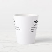 Coffee Funny Dictionary Definition Latte Mok (Voorkant)