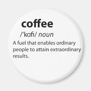 Coffee Funny Dictionary Definition Magneet