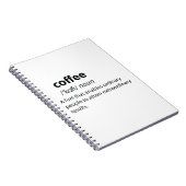 Coffee Funny Dictionary Definition Notitieboek (Rechterzijde)