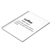 Coffee Funny Dictionary Definition Notitieboek (Linkerzijde)