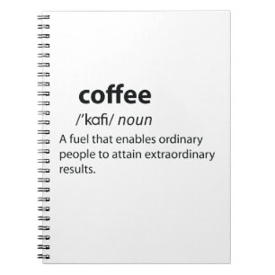 Coffee Funny Dictionary Definition Notitieboek