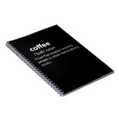 Coffee Funny Dictionary Definition Notitieboek (Rechterzijde)