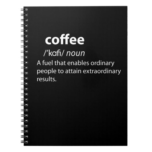 Coffee Funny Dictionary Definition Notitieboek (Voorkant)
