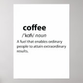 Coffee Funny Dictionary Definition Poster (Voorkant)