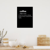 Coffee Funny Dictionary Definition Poster (Keuken)