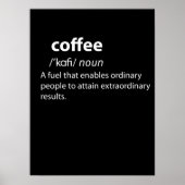 Coffee Funny Dictionary Definition Poster (Voorkant)