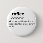 Coffee Funny Dictionary Definition Ronde Button 5,7 Cm (Voorkant)