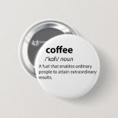 Coffee Funny Dictionary Definition Ronde Button 5,7 Cm (Voorkant /achterkant)