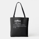 Coffee Funny Dictionary Definition Tote Bag (Achterkant)