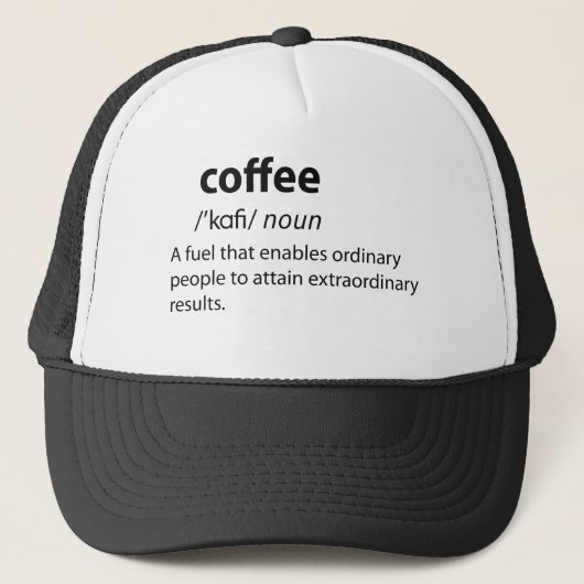 Coffee Funny Dictionary Definition Trucker Pet (Voorkant)