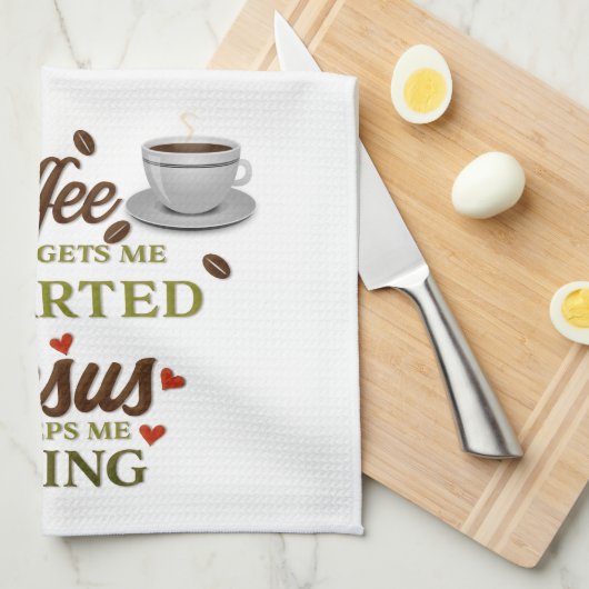 Coffee Funny Gezegde Theedoek (Quarter Fold)