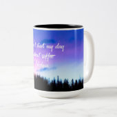 Coffee Funny Gezegde Tweekleurige Koffiemok (Voorkant rechts)