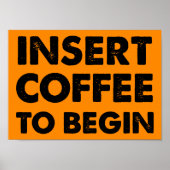 Coffee Funny Poster invoegen (Voorkant)
