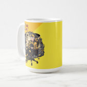 Coffee Gamer Anime Boy Yellow Aesthetic Art Koffiemok (Voorkant links)