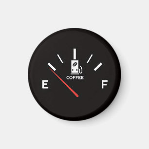 Coffee Gauge Magnet - Grappige Koffie Liefhebbers