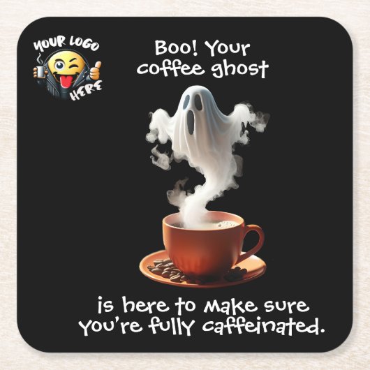Coffee Ghost Kartonnen Onderzetters (Voorkant)