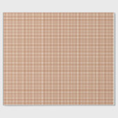 Coffee Gingham Wrapping Paper Cadeaupapier (Vlak)