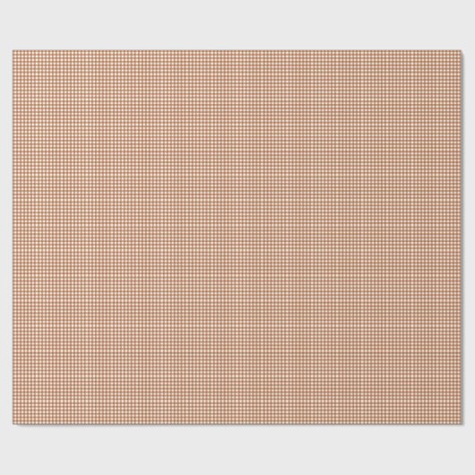 Coffee Gingham Wrapping Paper Cadeaupapier (Vlak)