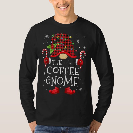 Coffee Gnome Buffalo Pset Matching Family Christm T-shirt (Voorkant)