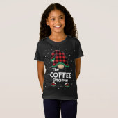 Coffee Gnome Buffalo Pset Matching Kerstpaja T-shirt (Voorkant volledig)