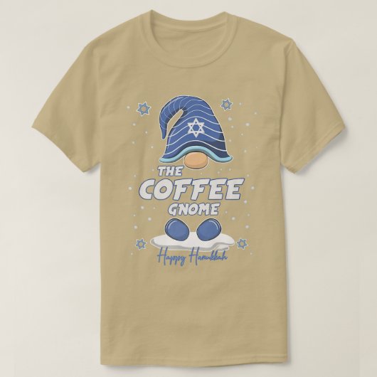 Coffee Gnome Funny Hanukkah Family Matching T-shirt (Design voorkant)