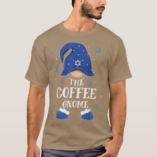 Coffee Gnome Hanukkah Joodse Matching Family Xmas T-shirt