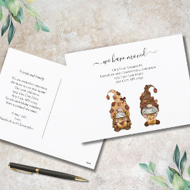 Coffee Gnome Moving New Home Aankondiging Briefkaa