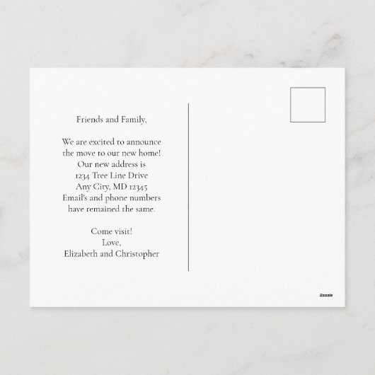 Coffee Gnome Moving New Home Aankondiging Briefkaa (Achterkant)