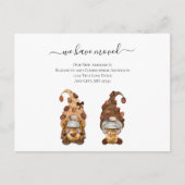 Coffee Gnome Moving New Home Aankondiging Briefkaa (Voorkant)