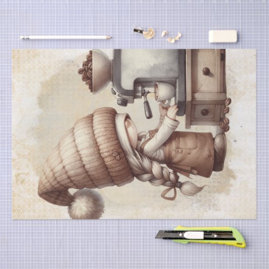 Coffee Gnome Tissuepapier (Craft)