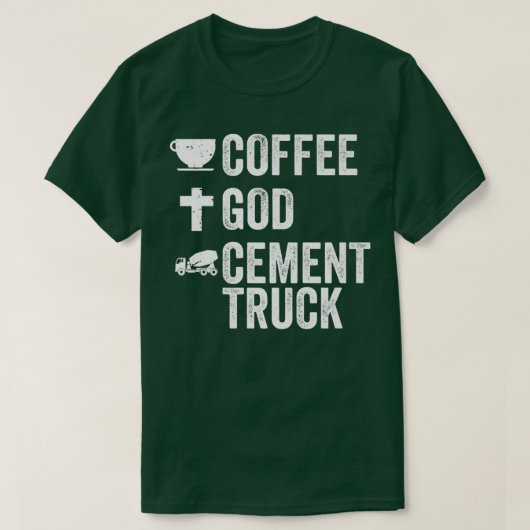 Coffee God Cement Trucks Cement Truck Driver Costu T-shirt (Design voorkant)