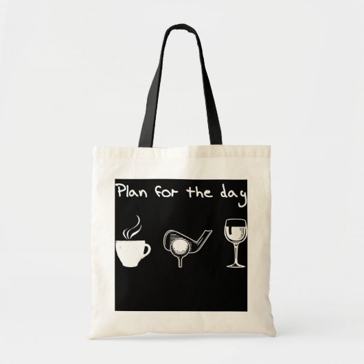 Coffee Golf Wine Funny Gift for Men Tote Bag (Voorkant)