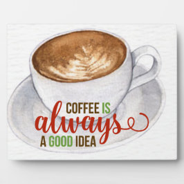 Coffee Good Idee Waterverf Typografie Fotoplaat