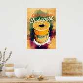 Coffee Graffitti wrap Good Morning Boedapest! Poster (Keuken)