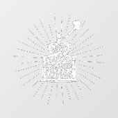 Coffee Grinder Chalk Lettering Keep Calm and Drink Raamsticker (Vel)