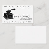 Coffee Grinder Grind Punchard Klantenkaartje (Voorkant / Achterkant)