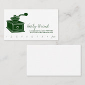 Coffee Grinder/Loyalty Punch Klantenkaartje (Voorkant / Achterkant)