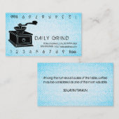 Coffee Grinder/Loyalty Punch op getextureerde look Klantenkaartje (Voorkant / Achterkant)