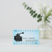 Coffee Grinder/Loyalty Punch op getextureerde look Klantenkaartje (Staand voorkant)