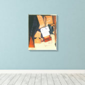 Coffee Grinder van Juan Gris,  Cubistische kunst Canvas Afdruk (Insitu (Houten vloer))