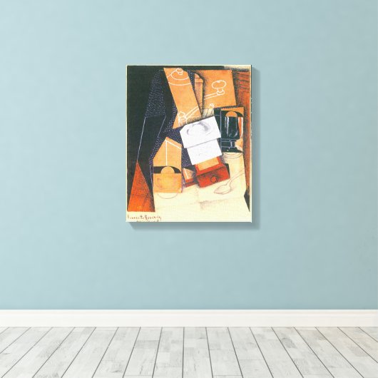 Coffee Grinder van Juan Gris,  Cubistische kunst Canvas Afdruk (Insitu (Houten vloer))
