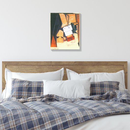 Coffee Grinder van Juan Gris, Cubistische kunst Canvas Afdruk (Insitu (Slaapkamer))