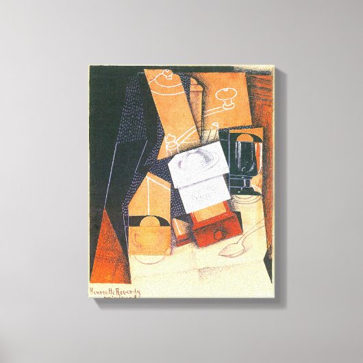 Coffee Grinder van Juan Gris,  Cubistische kunst Canvas Afdruk (Voorkant)
