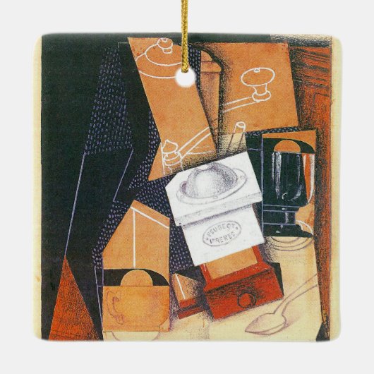 Coffee Grinder van Juan Gris,  Cubistische kunst Keramisch Ornament (Achterkant)