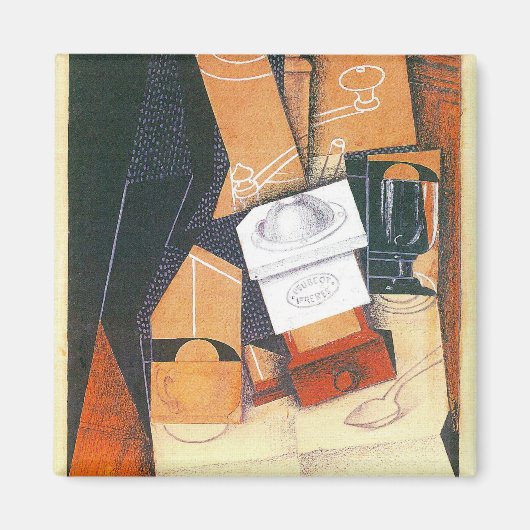 Coffee Grinder van Juan Gris,  Cubistische kunst Magneet (Voorkant)