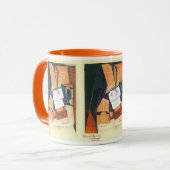 Coffee Grinder van Juan Gris,  Cubistische kunst Mok (Voorkant links)