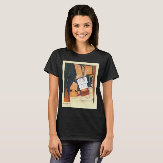 Coffee Grinder van Juan Gris,  Cubistische kunst T-shirt (Voorkant volledig)